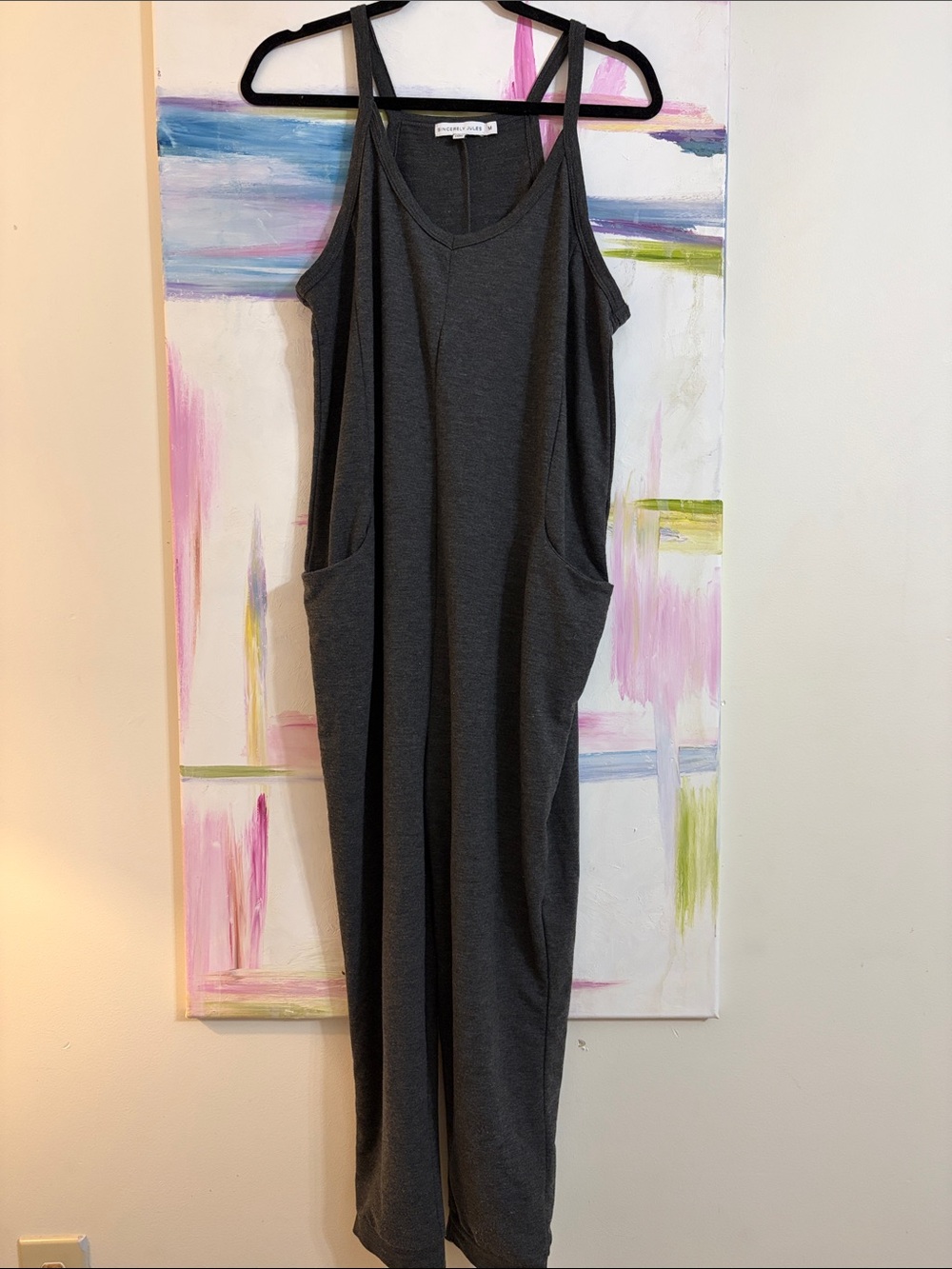 Sincerely Jules Charcoal Gray Maxi Tank Dress
